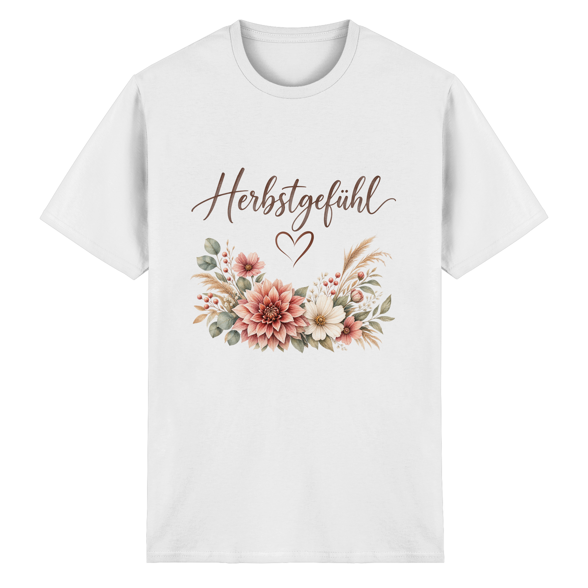 Herbstgefühl – Autumn Bloom – Essential T-Shirt – Vorderansicht in white