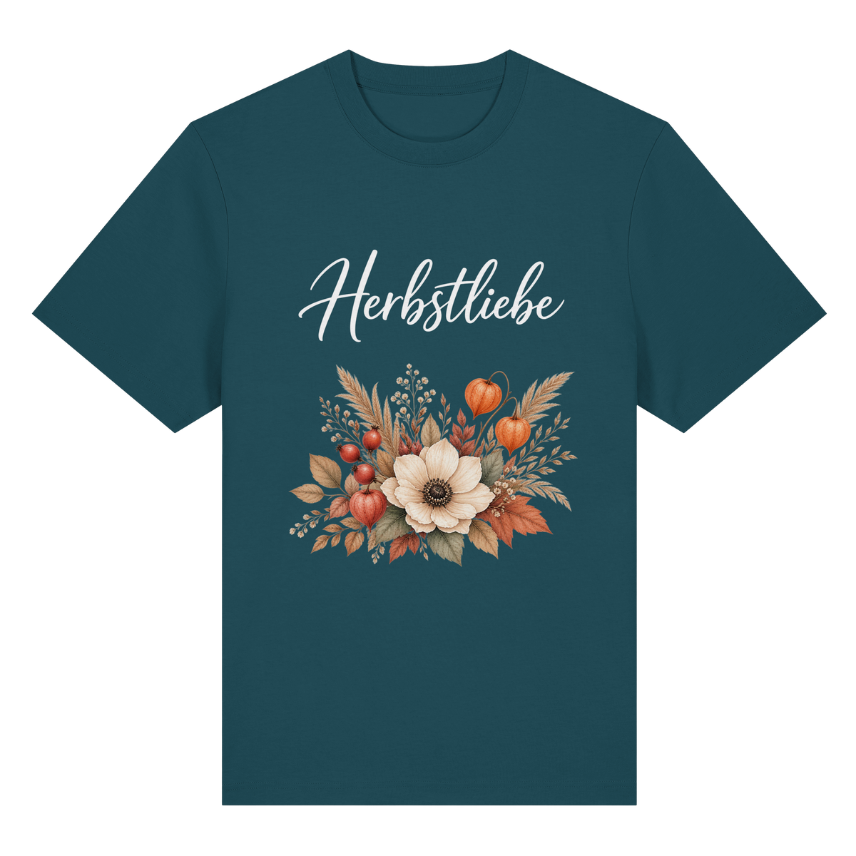Herbstliebe – Golden Harvest – Dark Edition – Bio-Heavy T-Shirt – Vorderansicht in stargazer