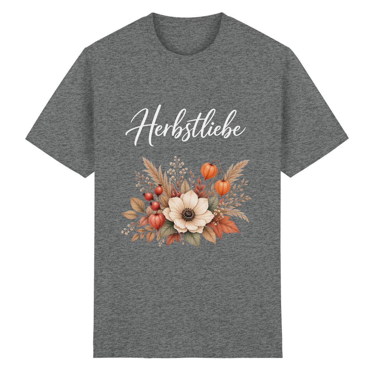 Herbstliebe – Golden Harvest – Dark Edition – Essential T-Shirt – Vorderansicht in graphite heather