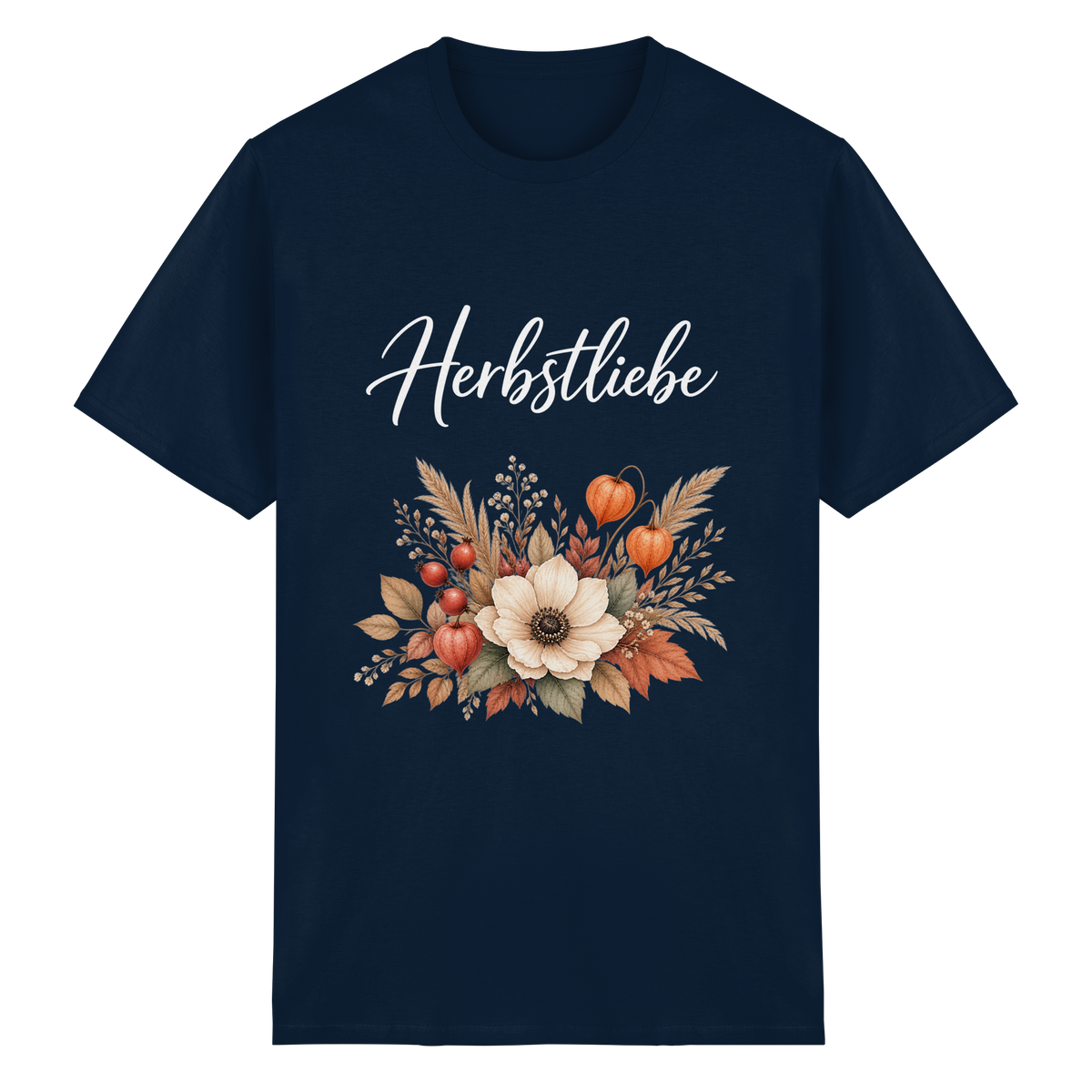Herbstliebe – Golden Harvest – Dark Edition – Essential T-Shirt – Vorderansicht in navy