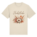 Herbstliebe – Golden Harvest – Helle Edition – Bio-Heavy T-Shirt – Vorderansicht in natural raw