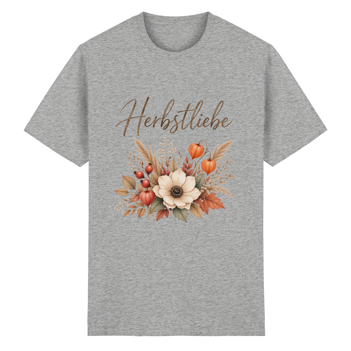 Herbstliebe – Golden Harvest – Helle Edition – Essential T-Shirt – Vorderansicht in ash grey