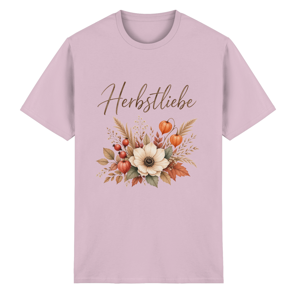 Herbstliebe – Golden Harvest – Helle Edition – Essential T-Shirt – Vorderansicht in light pink