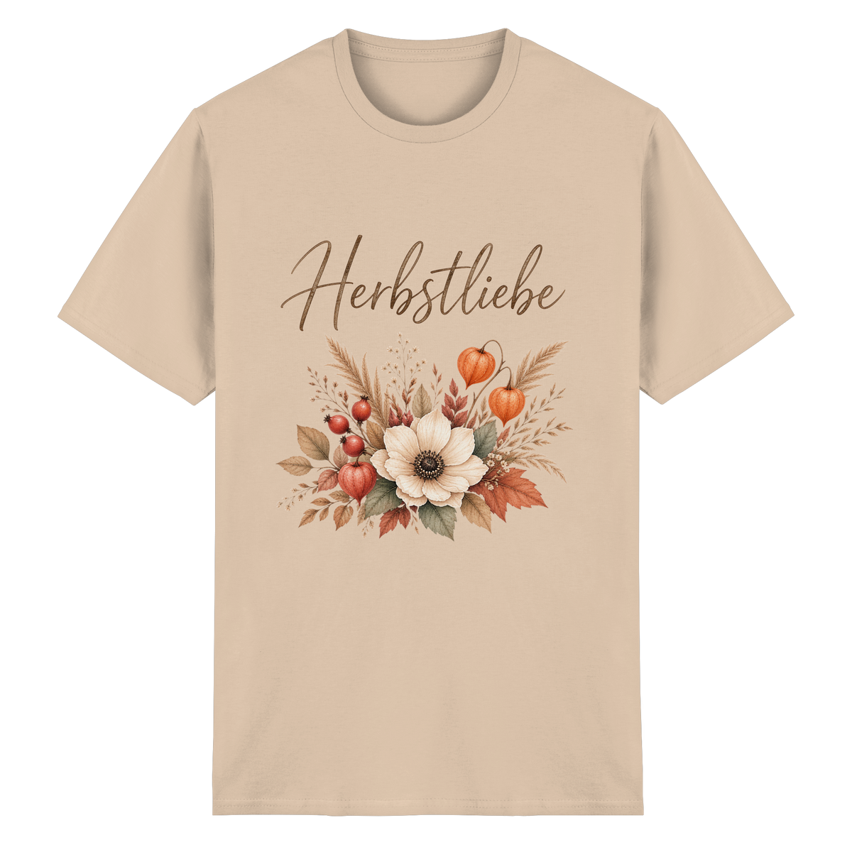 Herbstliebe – Golden Harvest – Helle Edition – Essential T-Shirt – Vorderansicht in natural