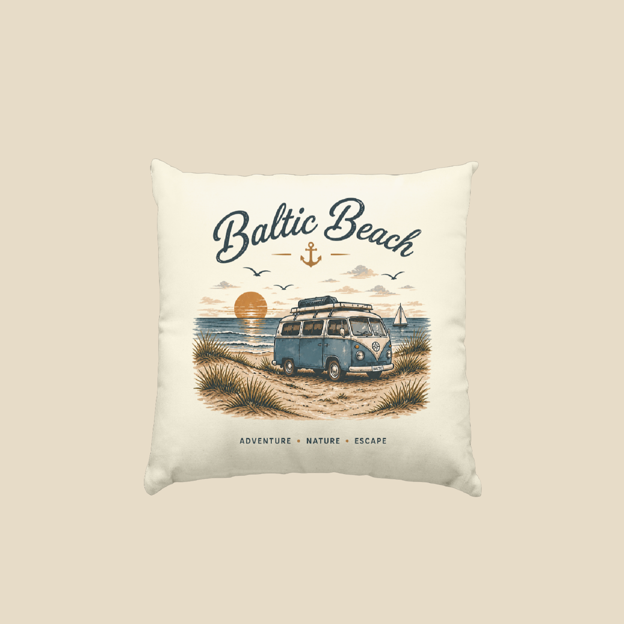 Baltic Beach Dekokissen – Maritime Ostsee Vibes 40x40