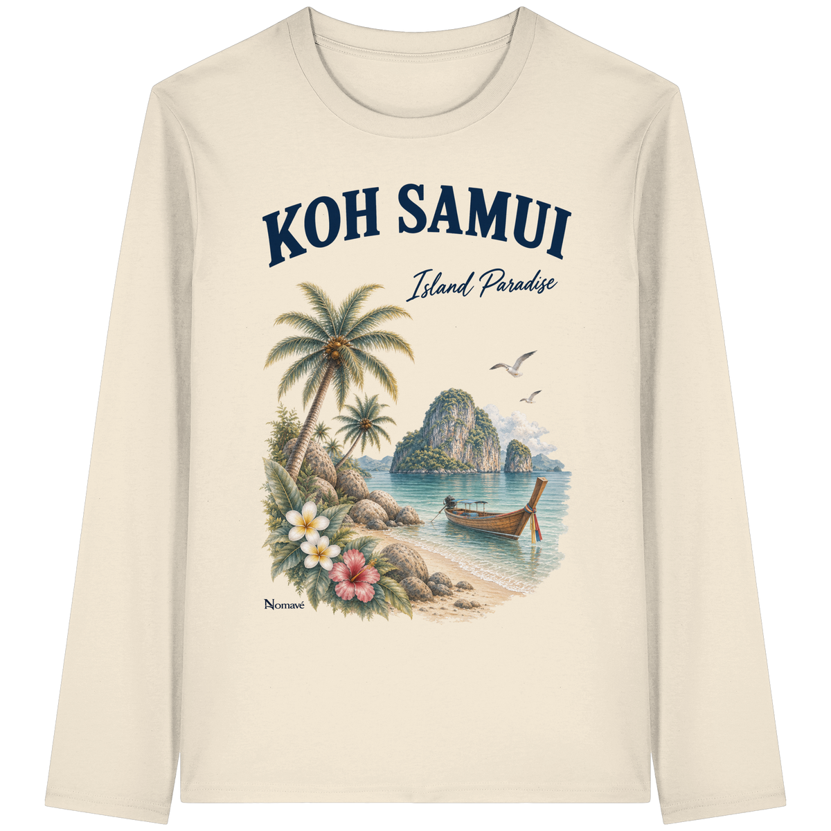 Koh Samui – Island Paradise – Bio Longsleeve – Produktansicht
