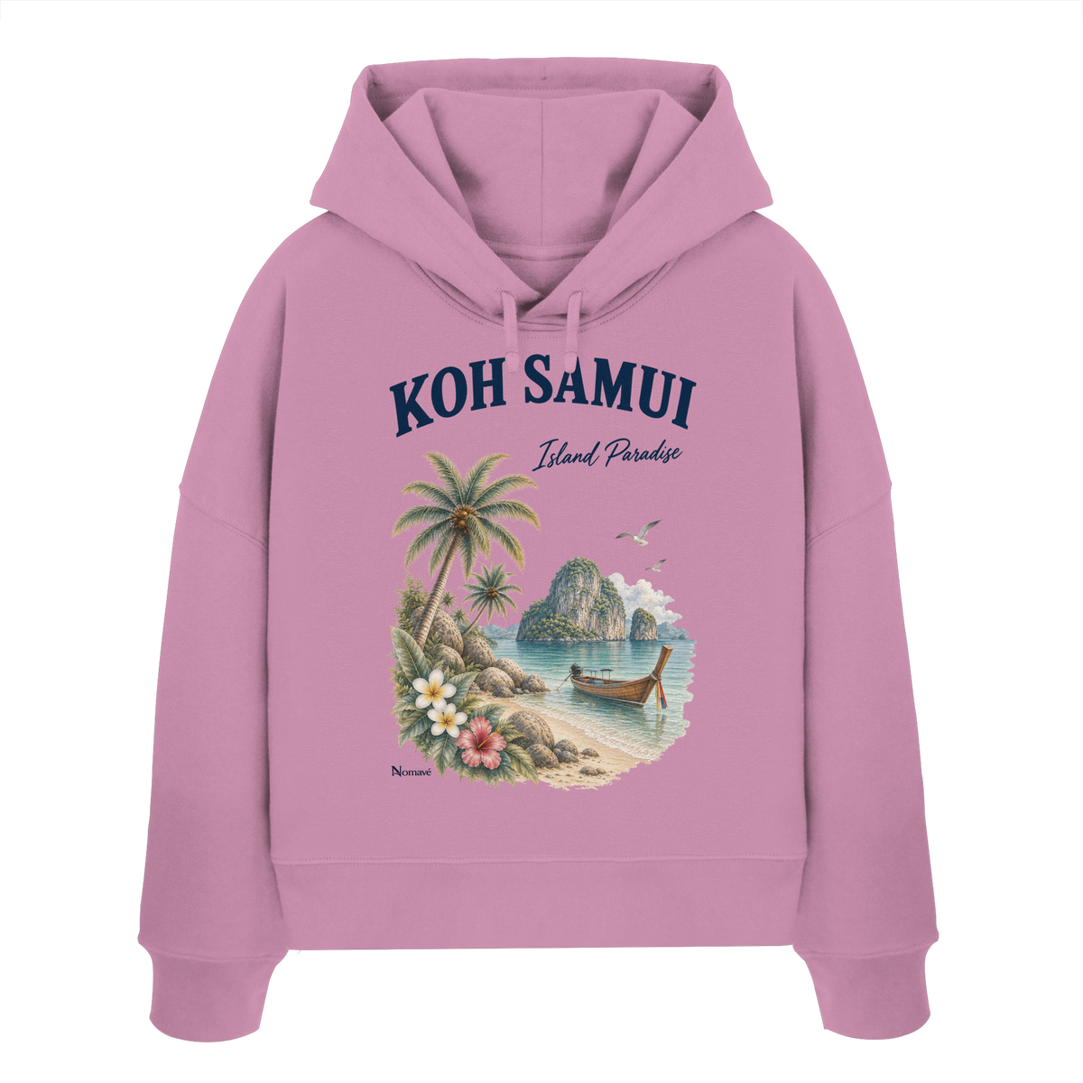Koh Samui – Island Paradise – Damen Bio Boxcut Hoodie – weitere Produktansicht
