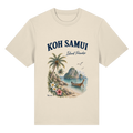 Koh Samui – Island Paradise – Helle Edition / Frontprint – Bio-Heavy T-Shirt – Vorderansicht in natural raw