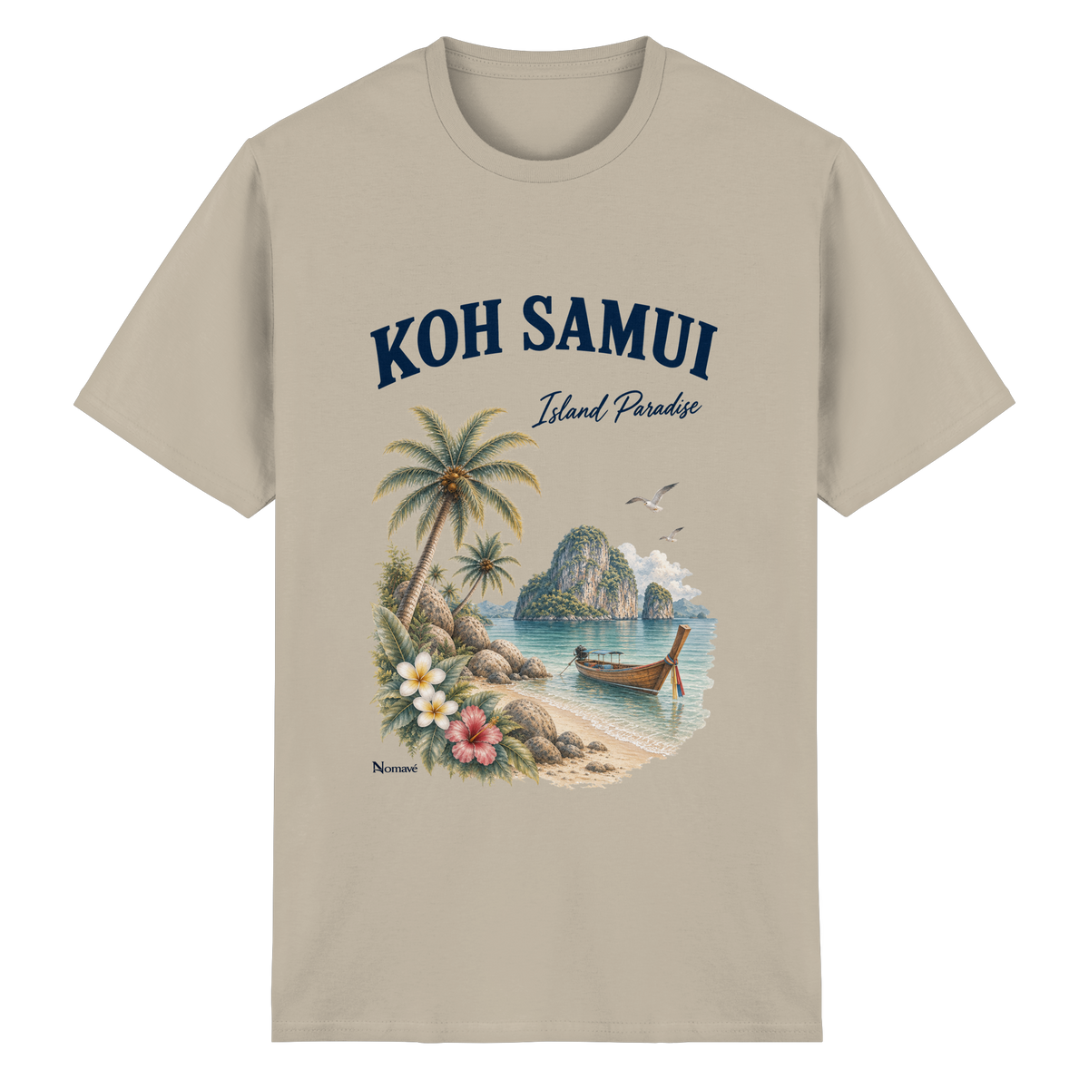 Koh Samui – Island Paradise – Helle Edition / Frontprint – Essential T-Shirt – Vorderansicht in sand