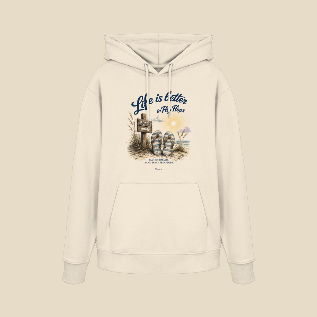 Life is better in Flip Flops – Bio-Kapuzenpullover