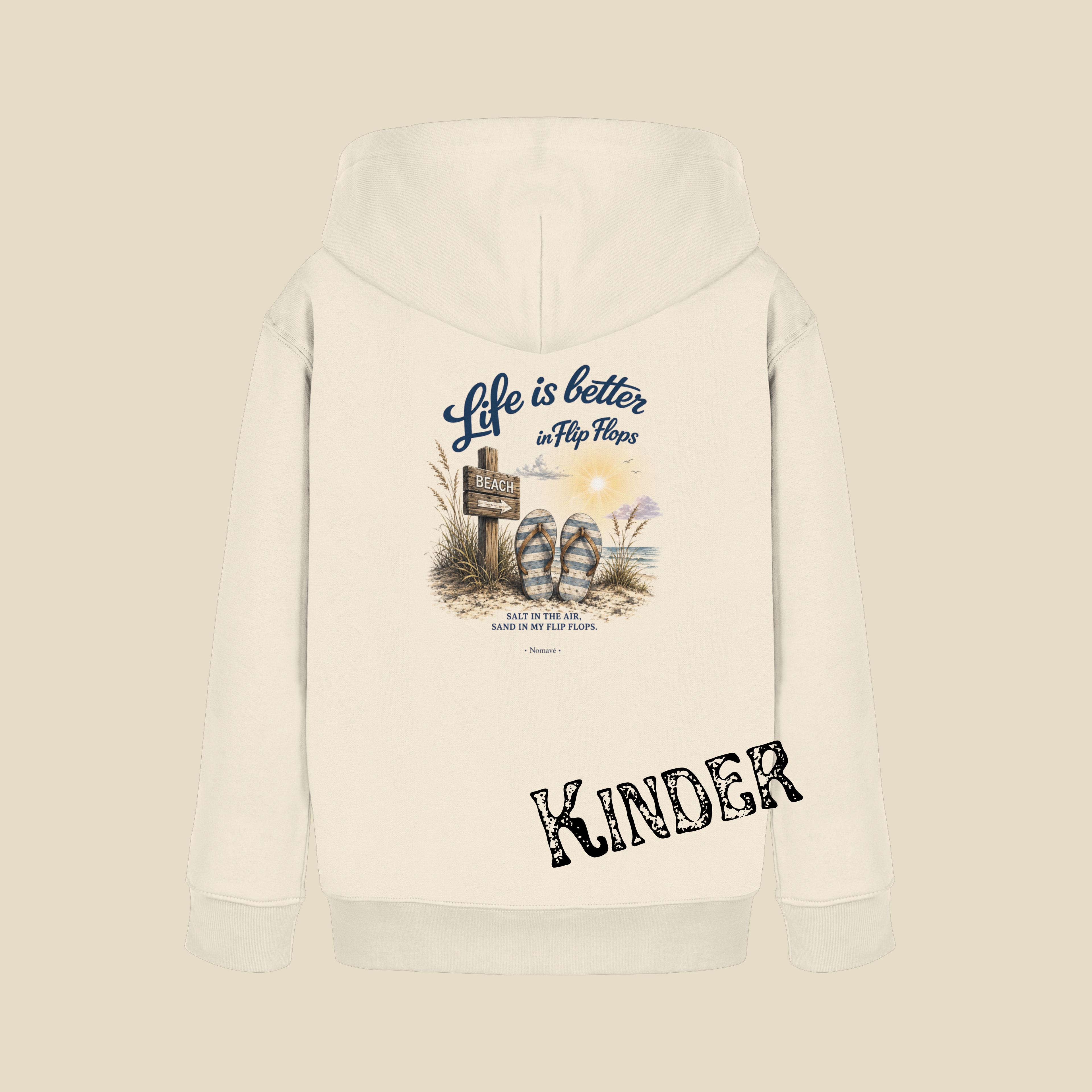 Life is better in Flip Flops – Bio Kinder Kapuzenpullover (Hoodie)