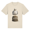 Möwe mit Meinung – „Meins“ – Bio-Heavy T-Shirt – Vorderansicht in natural raw