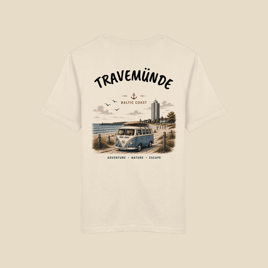 Travemünde Bulli Rückenprint – Bio T-Shirt Ostsee