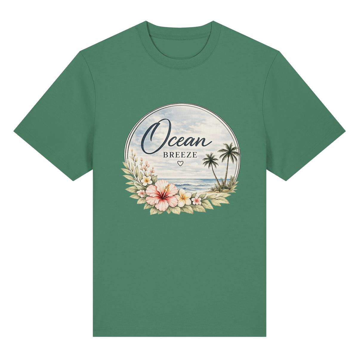 Ocean Breeze – Bio-Heavy T-Shirt – Vorderansicht in green bay