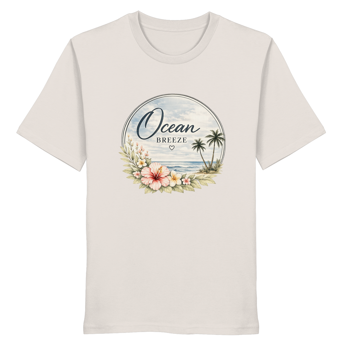Ocean Breeze – Bio T-Shirt – Vorderansicht in vintage white