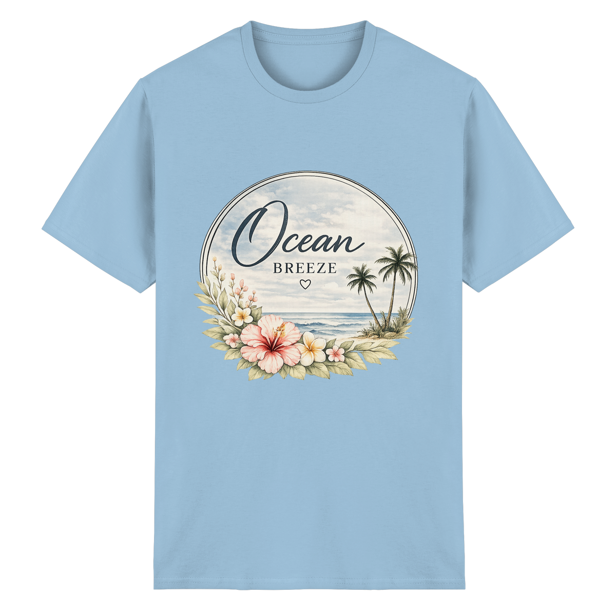 Ocean Breeze – Essential T-Shirt – Vorderansicht in light blue