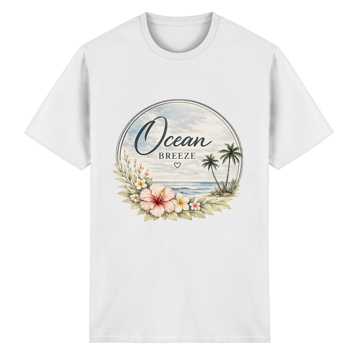 Ocean Breeze – Essential T-Shirt – Vorderansicht in white