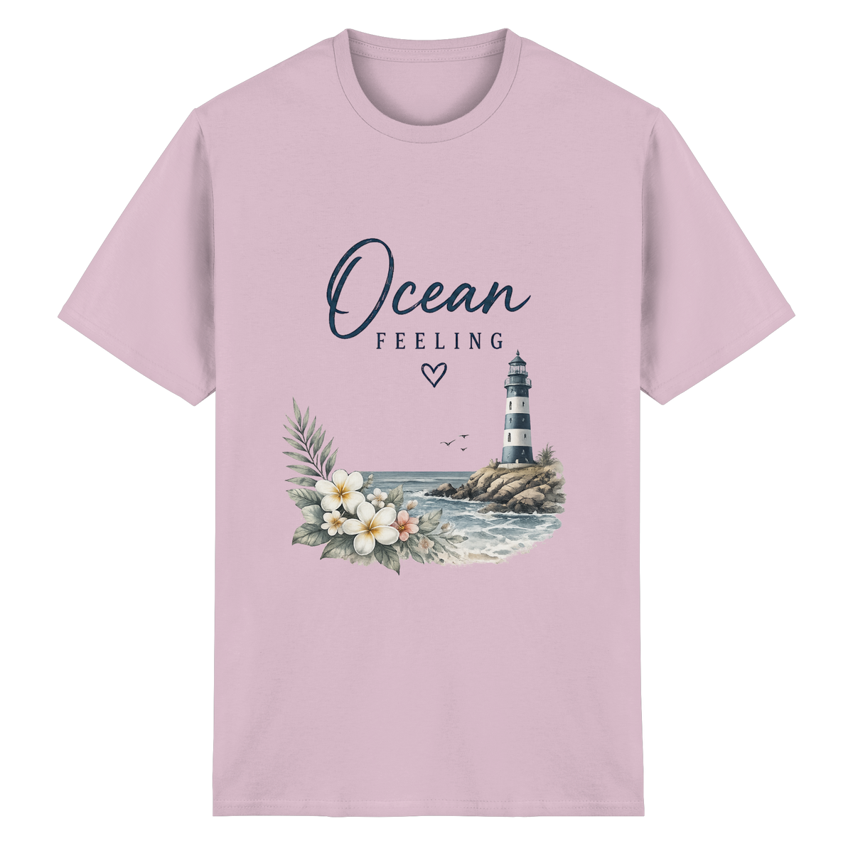 Ocean Feeling – Essential T-Shirt – Vorderansicht in light pink
