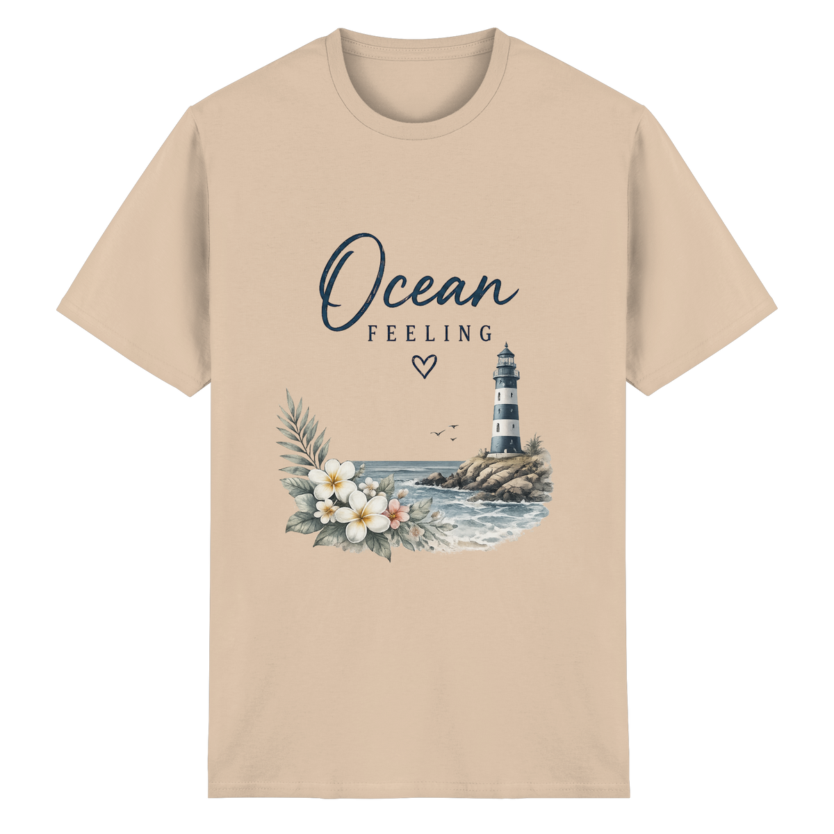 Ocean Feeling – Essential T-Shirt – Vorderansicht in natural