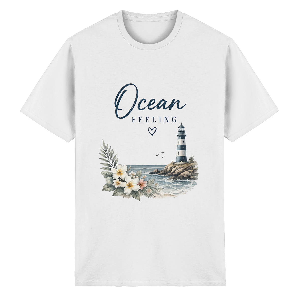 Ocean Feeling – Essential T-Shirt – Vorderansicht in white