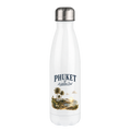 Weiße Phuket Andaman Soul Thermoflasche 500 ml mit tropischem Vintage-Motiv – Produktansicht