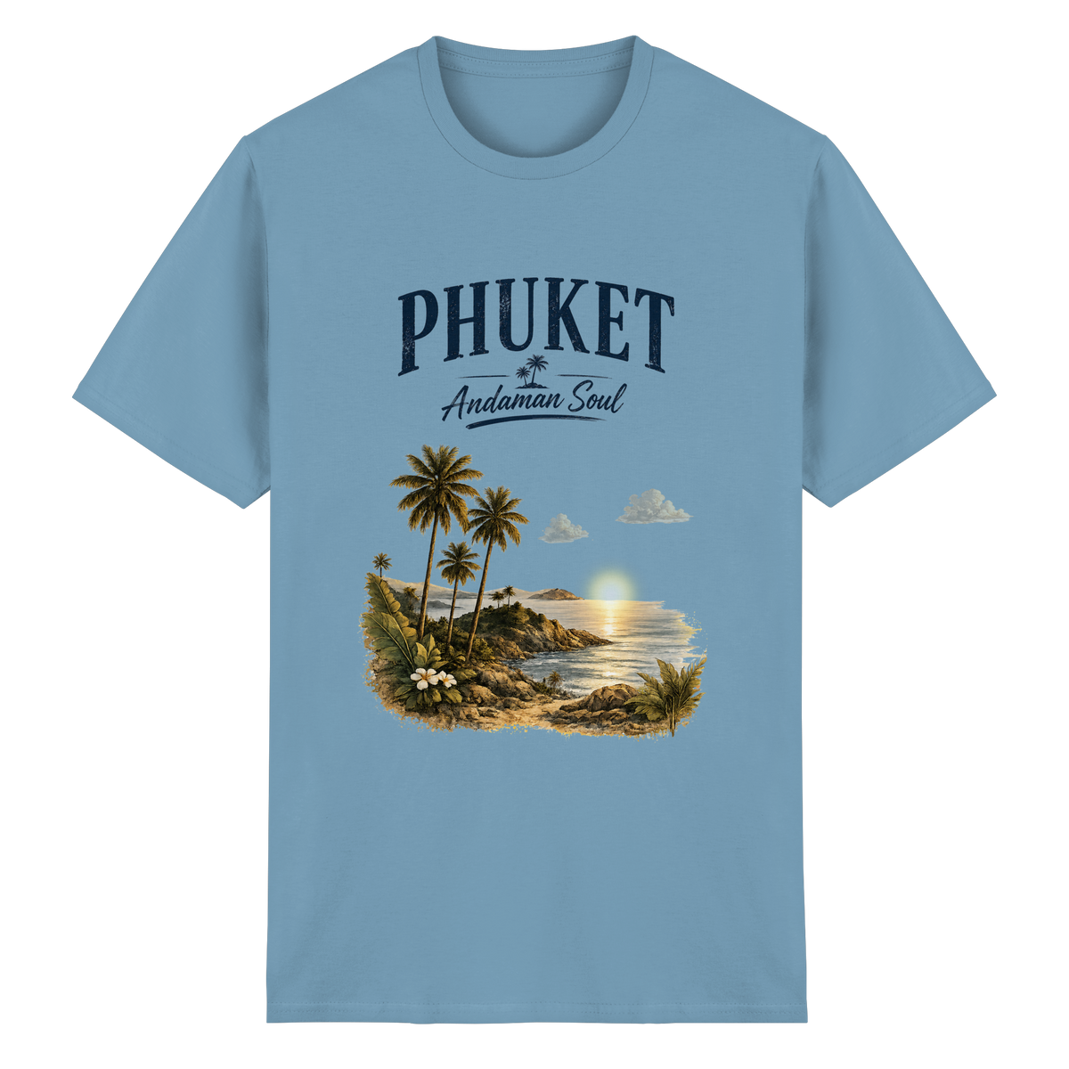 Phuket Thailand – Andaman Soul – Frontprint – Essential T-Shirt – Vorderansicht in carolina blue