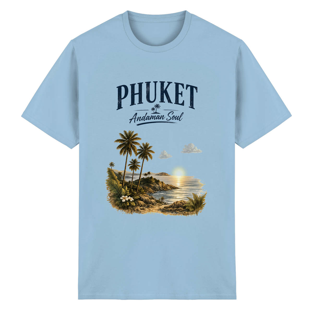 Phuket Thailand – Andaman Soul – Frontprint – Essential T-Shirt – Vorderansicht in light blue