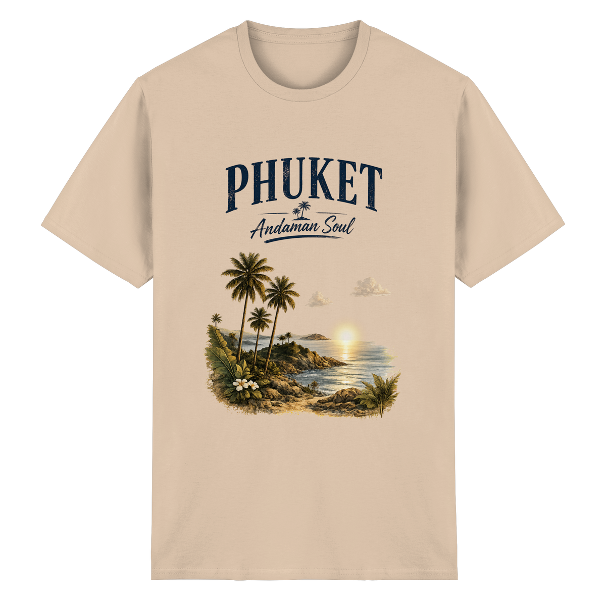 Phuket Thailand – Andaman Soul – Frontprint – Essential T-Shirt – Vorderansicht in natural