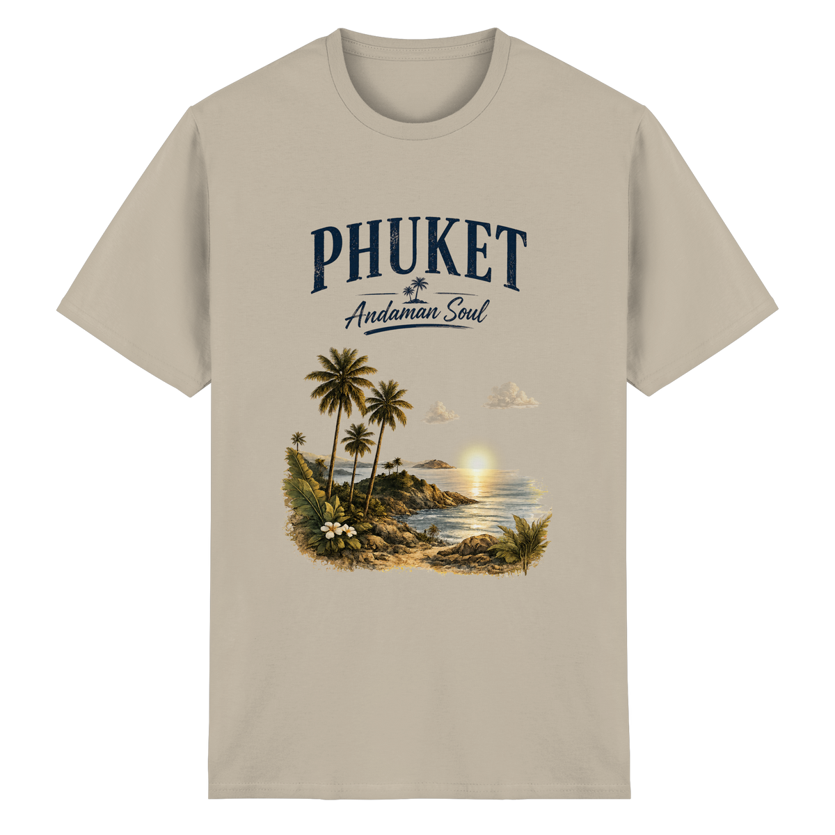 Phuket Thailand – Andaman Soul – Frontprint – Essential T-Shirt – Vorderansicht in sand