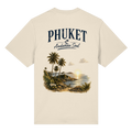 Phuket Thailand – Andaman Soul – Vintage Rückenprint – Helle Edition – Bio-Heavy T-Shirt – Rückenansicht in natural raw