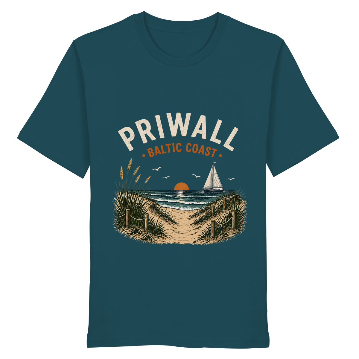 Priwall Baltic Coast Bio T-Shirt in Stargazer – Clean Mockup