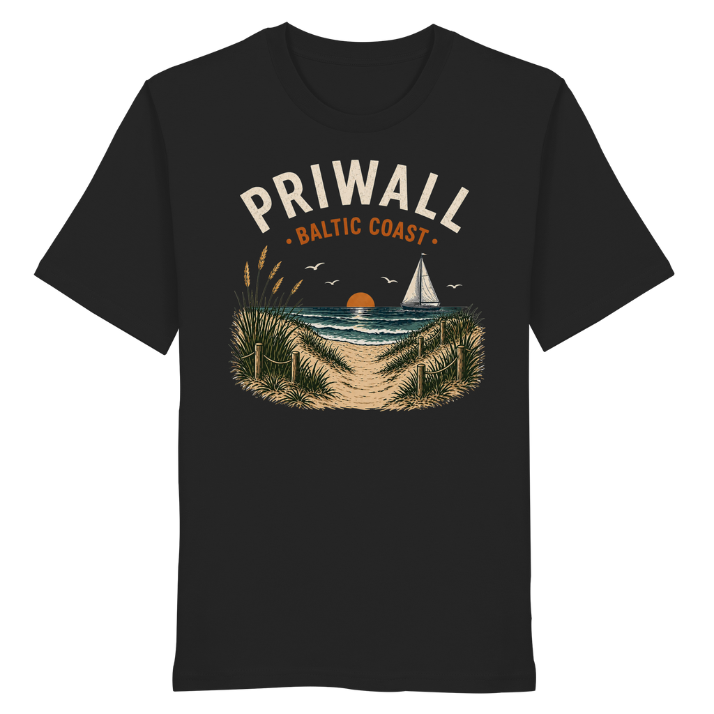 Schwarzes Priwall Baltic Coast Dark Edition Bio-T-Shirt