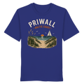 Blaues Priwall Baltic Coast Dark Edition Bio-T-Shirt in Worker Blue