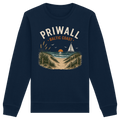 Priwall Baltic Coast Dark Edition Bio-Sweatshirt in French Navy – Vorderansicht
