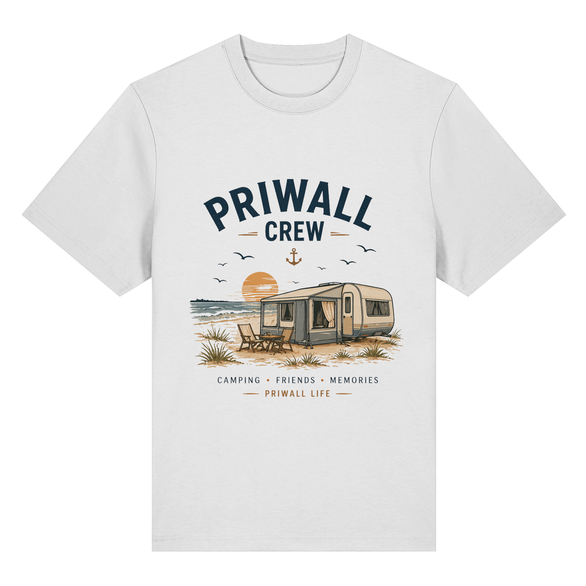 Priwall Crew Bio-Heavy T-Shirt in Weiß als Frontansicht