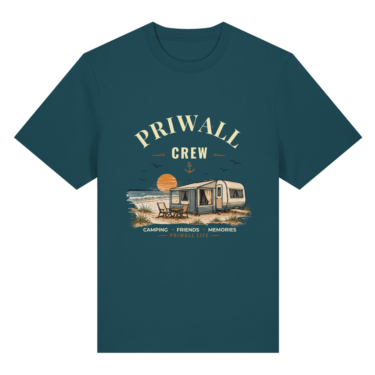 Priwall Crew Bio-Heavy T-Shirt Dark Edition in Stargazer – Clean Mockup