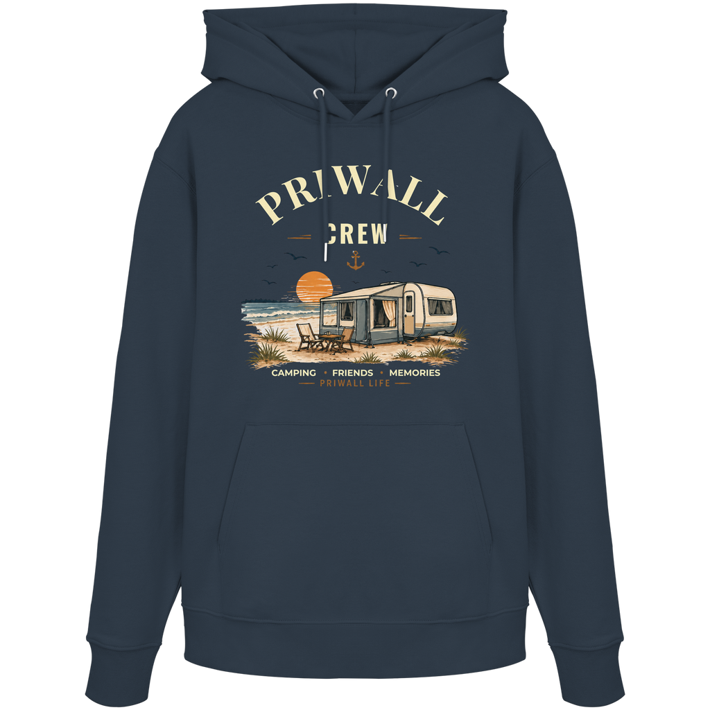 Priwall Crew Bio-Hoodie Dark Edition in India Ink Grey – Clean Mockup