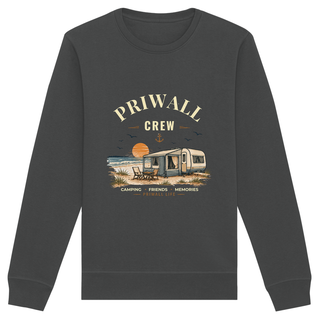 Priwall Crew Bio-Sweatshirt Dark Edition in Anthracite – Clean Mockup