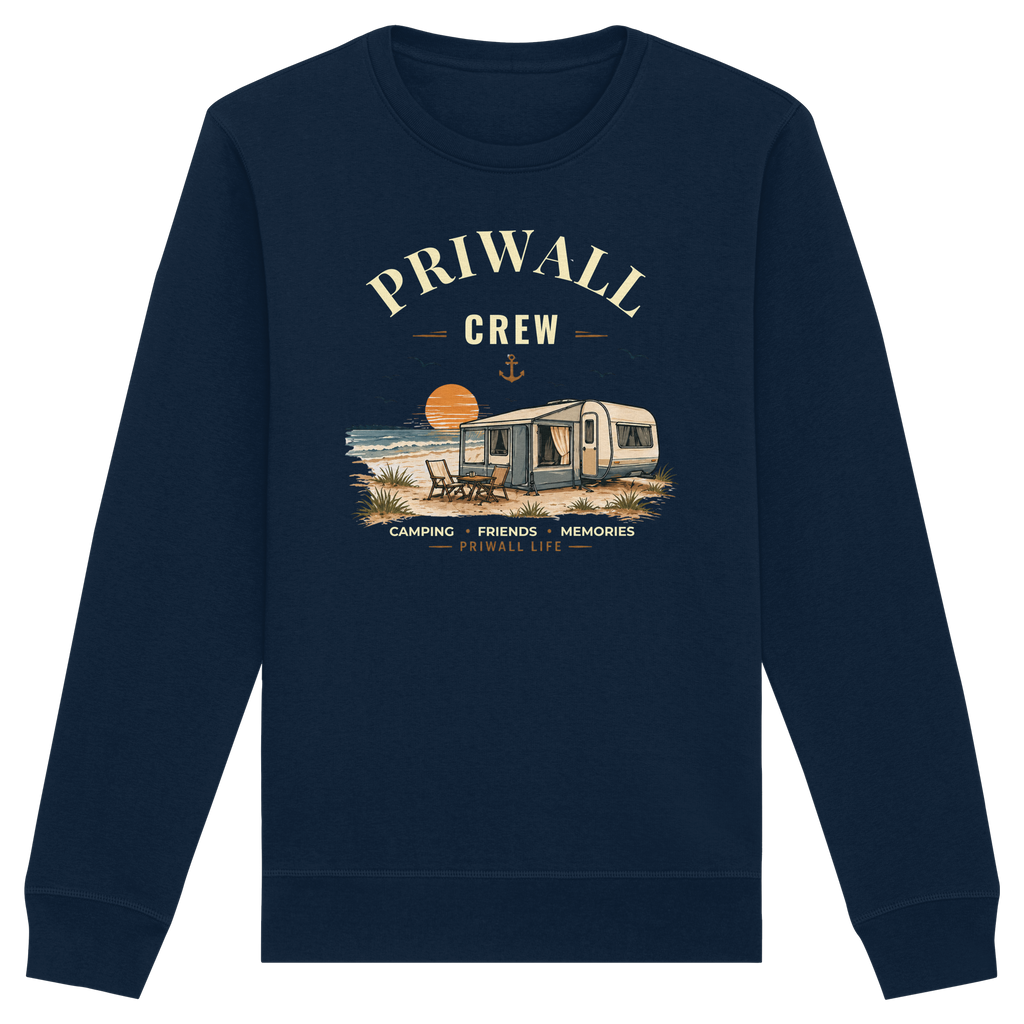 Priwall Crew Bio-Sweatshirt Dark Edition in French Navy – Shirtigo Mockup