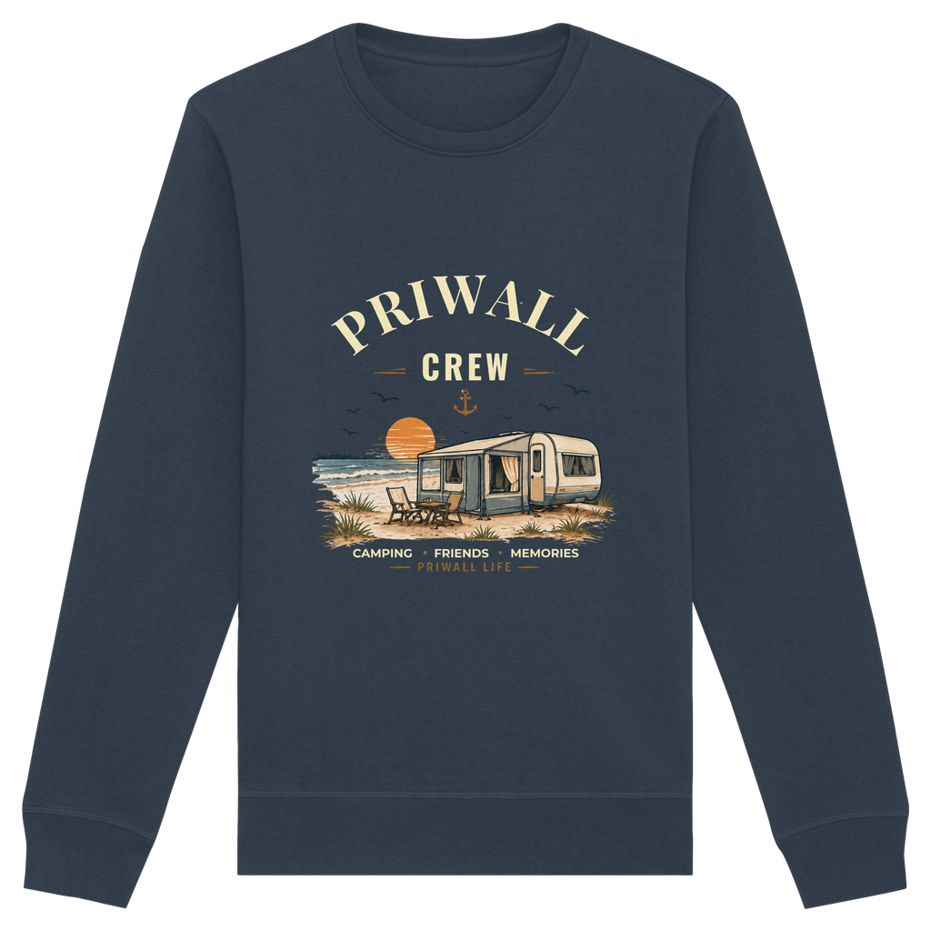 Priwall Crew Bio-Sweatshirt Dark Edition in India Ink Grey – Clean Mockup