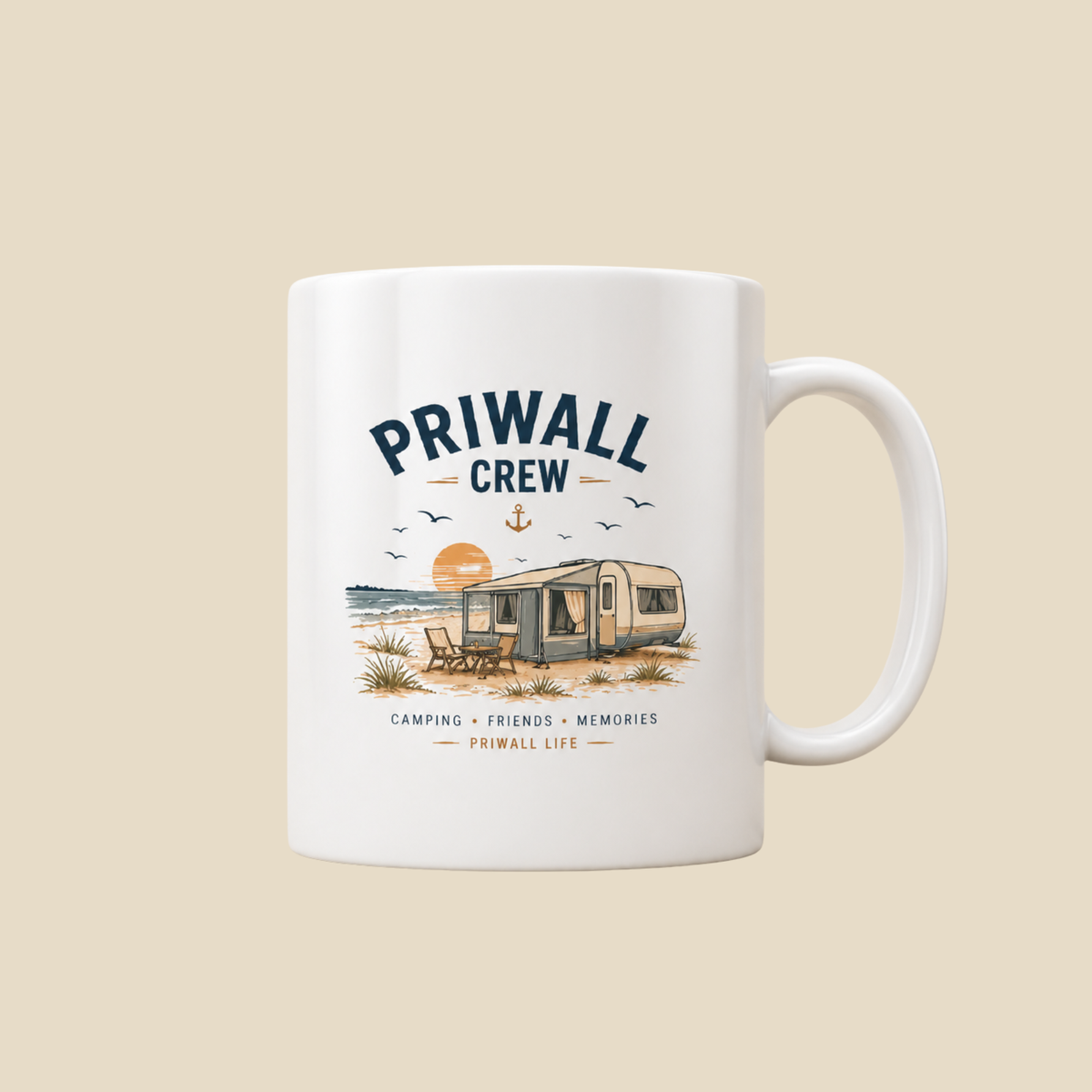 Priwall Crew Keramiktasse als Clean Mockup