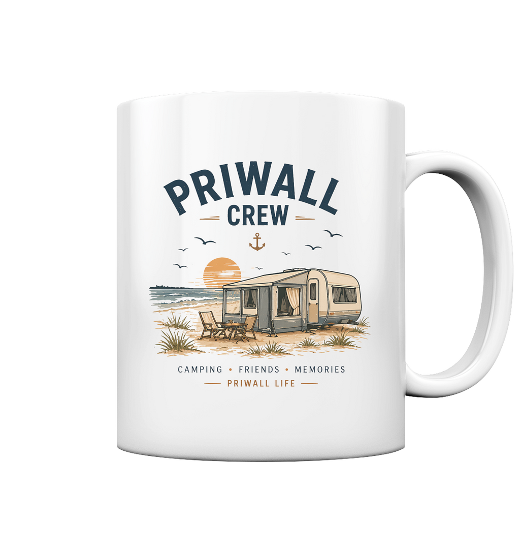 Weiße Priwall Crew Keramiktasse als Shirtigo-Produktansicht
