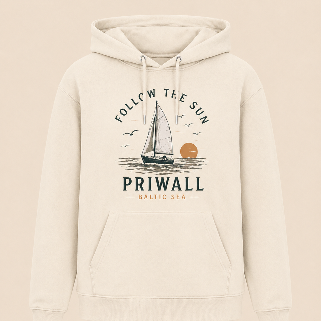 Priwall Follow the Sun Bio-Hoodie in Natural Raw – weitere Produktansicht