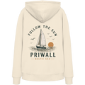 Priwall Follow the Sun Bio-Hoodie in Natural Raw mit Rückenprint – Shirtigo Mockup