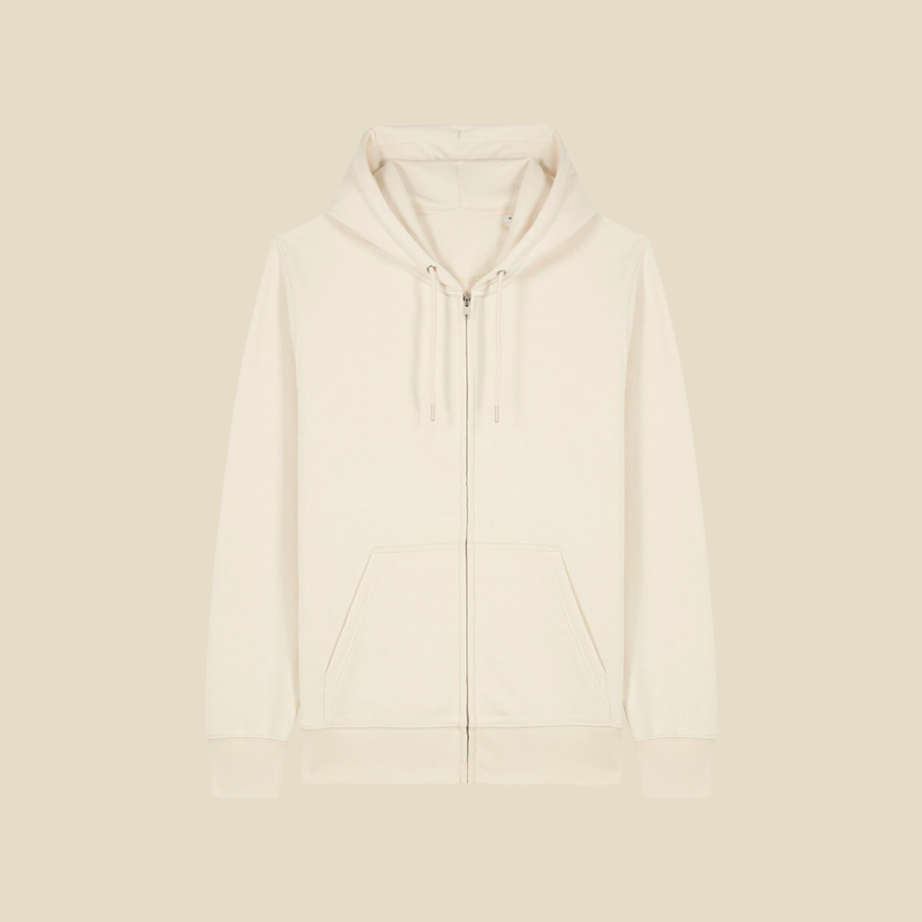Priwall Follow the Sun Bio-Zipper in Natural Raw – Vorderseite ohne Druck
