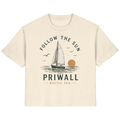 Priwall Follow the Sun Damen-Bio-T-Shirt in Natural Raw – Clean Mockup