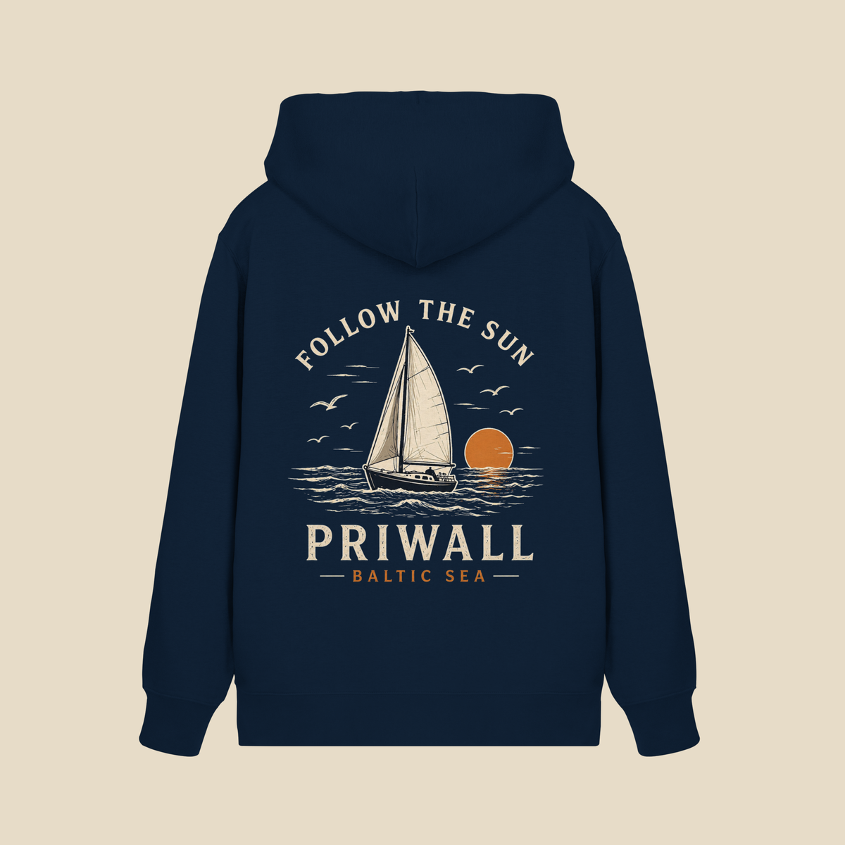 Priwall Follow the Sun Bio-Zipper in mit Follow-the-Sun-Backprint im Detail