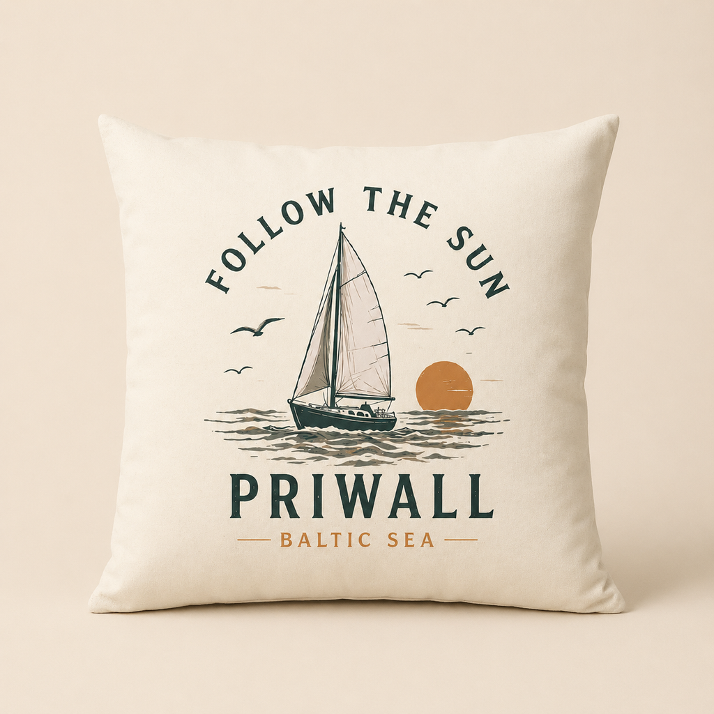 Priwall Follow the Sun Kissen 40 × 40 cm – weitere Produktansicht