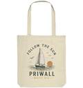 Priwall Follow the Sun Organic Tote Bag in Natural – Shirtigo Mockup