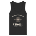 Priwall Kompass Dark Edition Damen Bio-Tanktop in Schwarz – Produktansicht